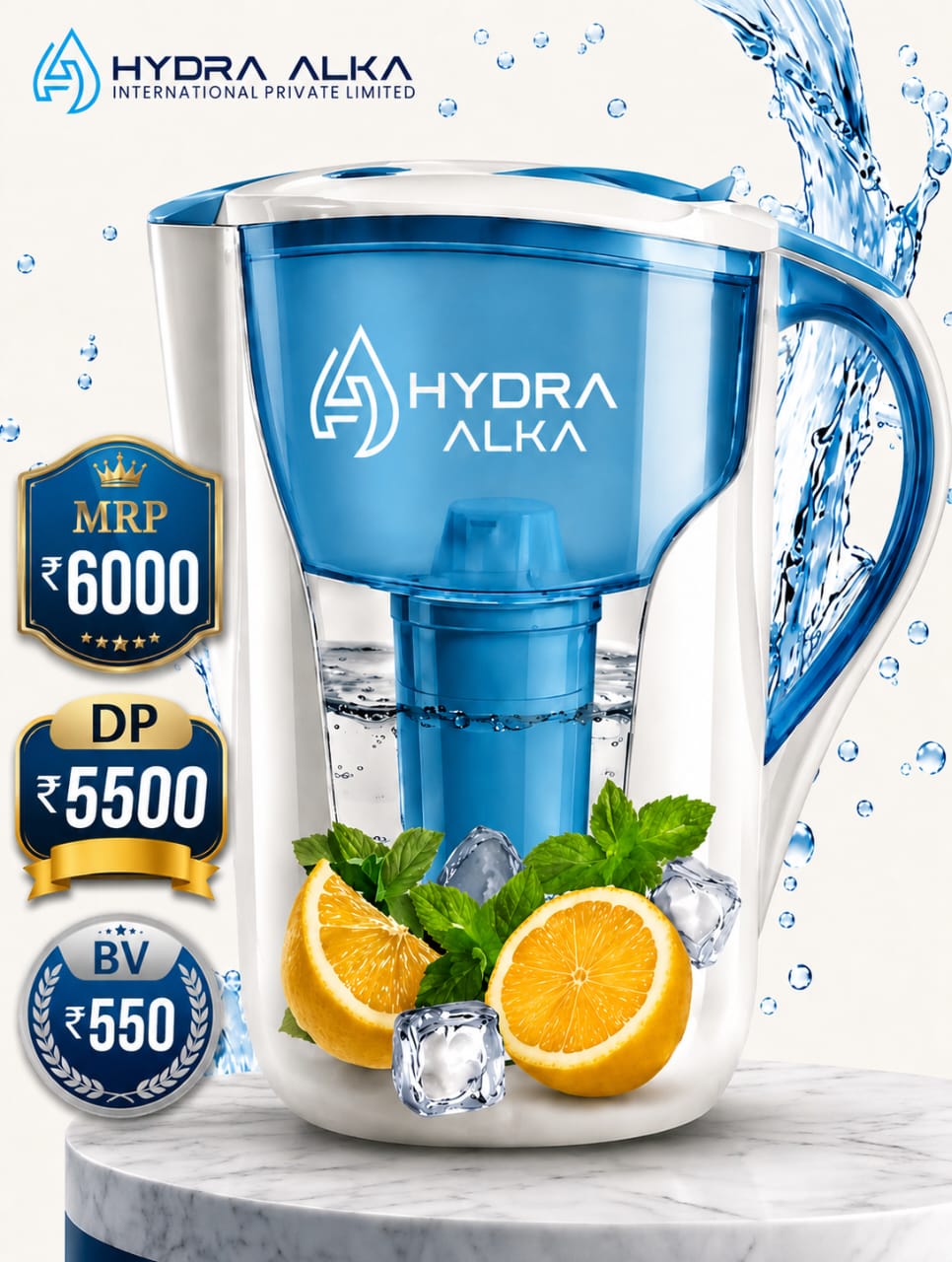 Hydra Alka Alkaline Water Jug