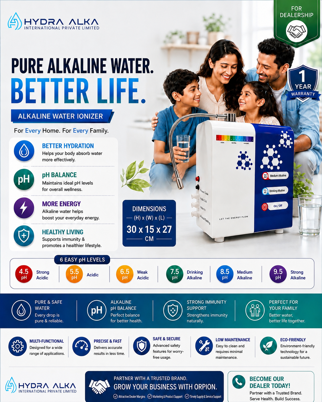 Alkaline Water Ionizer Machine 5 Plates